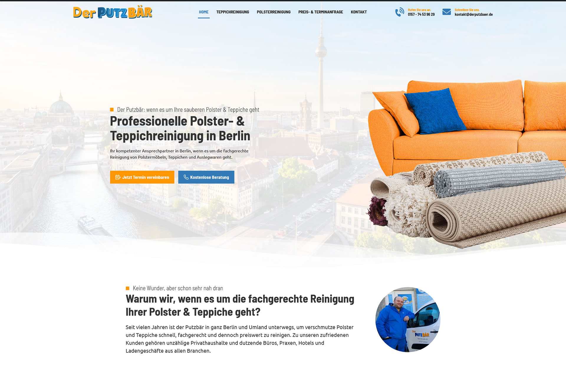 Der Putzbaer - Polster- und Teppichreinigung Berlin Der Putzbaer - Polster- und Teppichreinigung Berlin